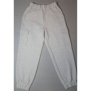 Express Womens Cargo‎ Jogger Sweatpants Heather Gray High Rise Size S